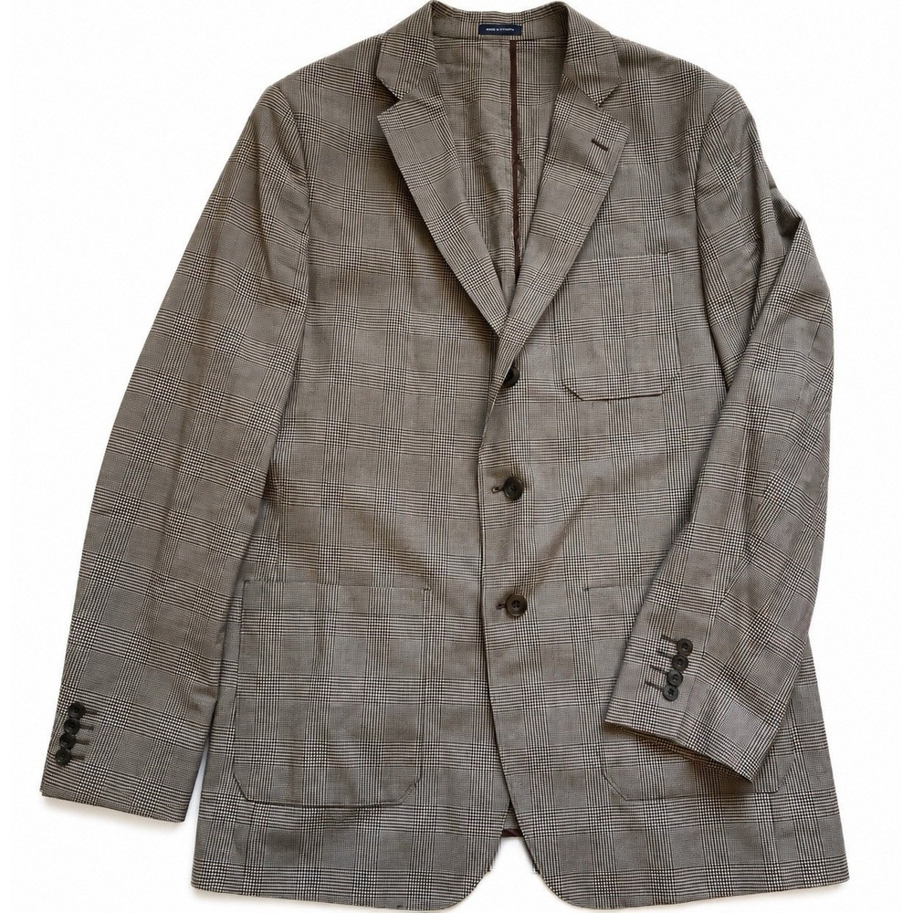 Stafford Men's 42R Brown Glen Plaid Classic Fit 2-Button Sport Coat